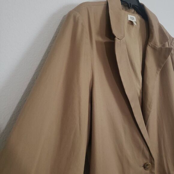 ANA Women's Plus Size Blazer XXL Tan Preppy Office Professional Business Linen - Picture 5 of 14